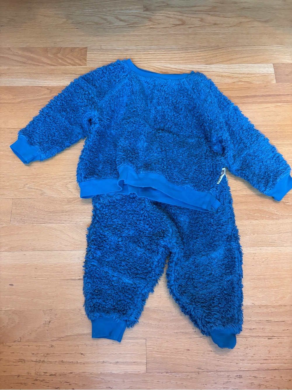 Cozy Blue Cotton Fleece Kids Set